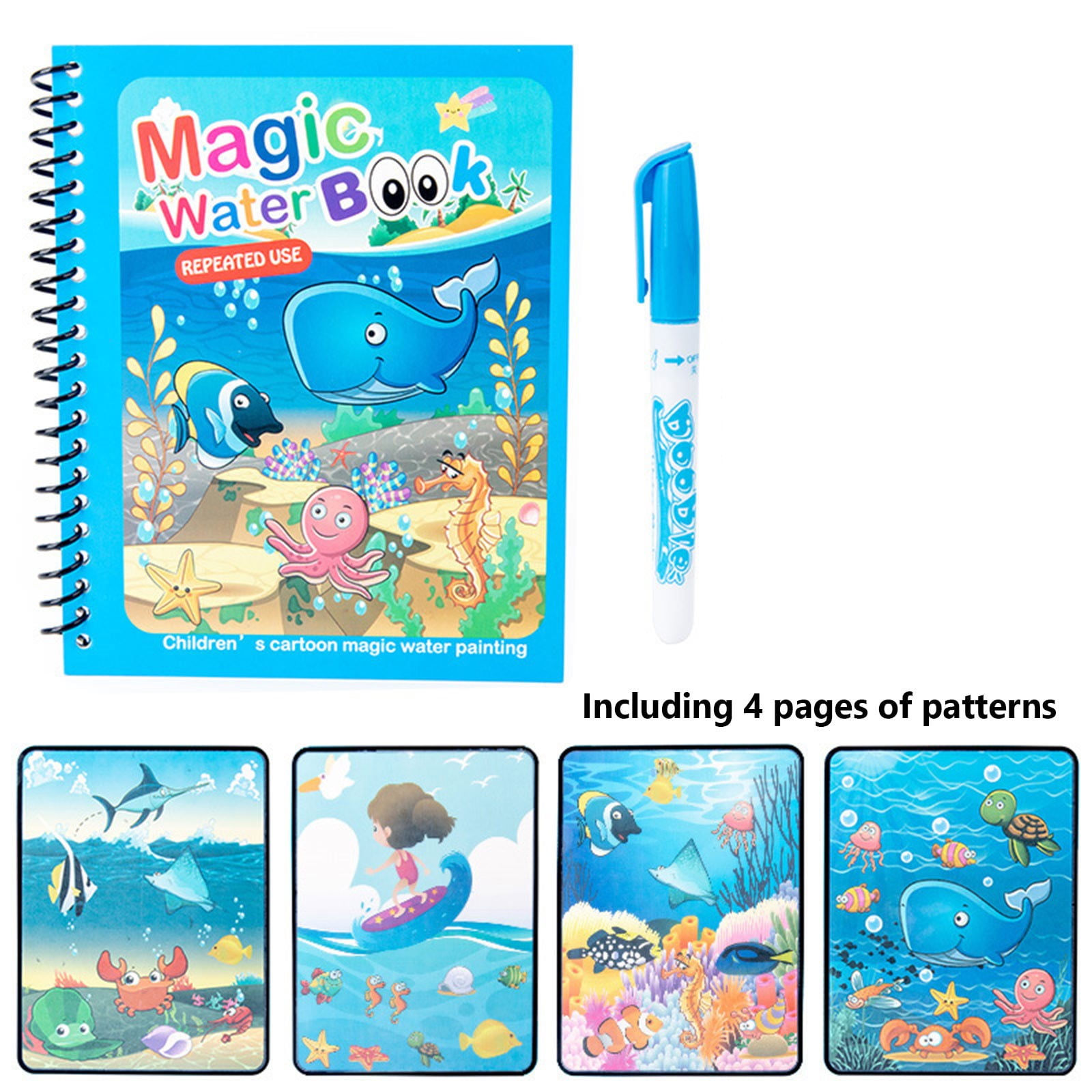 Paint with Water Books, Paint with Water Coloring Books for Toddlers, Watercolor Coloring Books