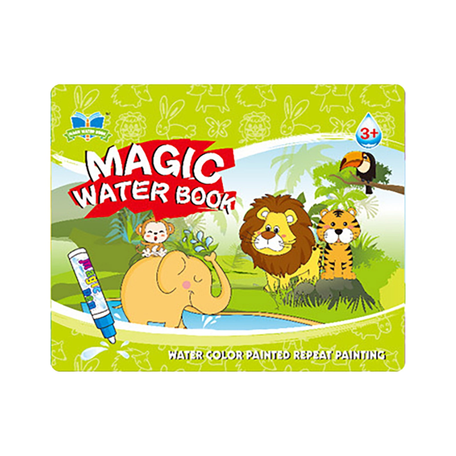 Paint with Water Coloring Books for Toddlers, A to Z 26 Pages Animal ...