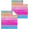thumbnail image 1 of Paint Wood Rainbow Color Washcloth 12x12in Set, 4 Pack Absorbent Cotton Towel Square Kitchen Dishes Towels, Soft Cleaning Face Hand Towel Fast Drying, 1 of 7