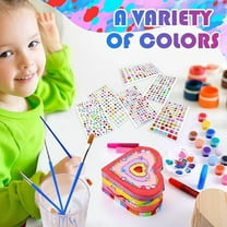 Paint Your Own Wooden Kids Heart Treasure Box Kit,Arts and Crafts for Kids Ages 8-12, 4-6, 7-8 Year Old Girls,Creative Activity Toys Birthday Gifts Valentines Mother's Day Party Favors