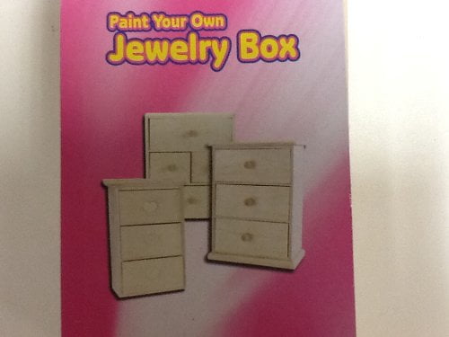 Paint Your Own Jewelry Box, Wood, 1 Count