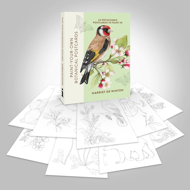 Paint-Your-Own Botanical Postcards: 24 Detachable Postcards to Paint in, (Paperback)