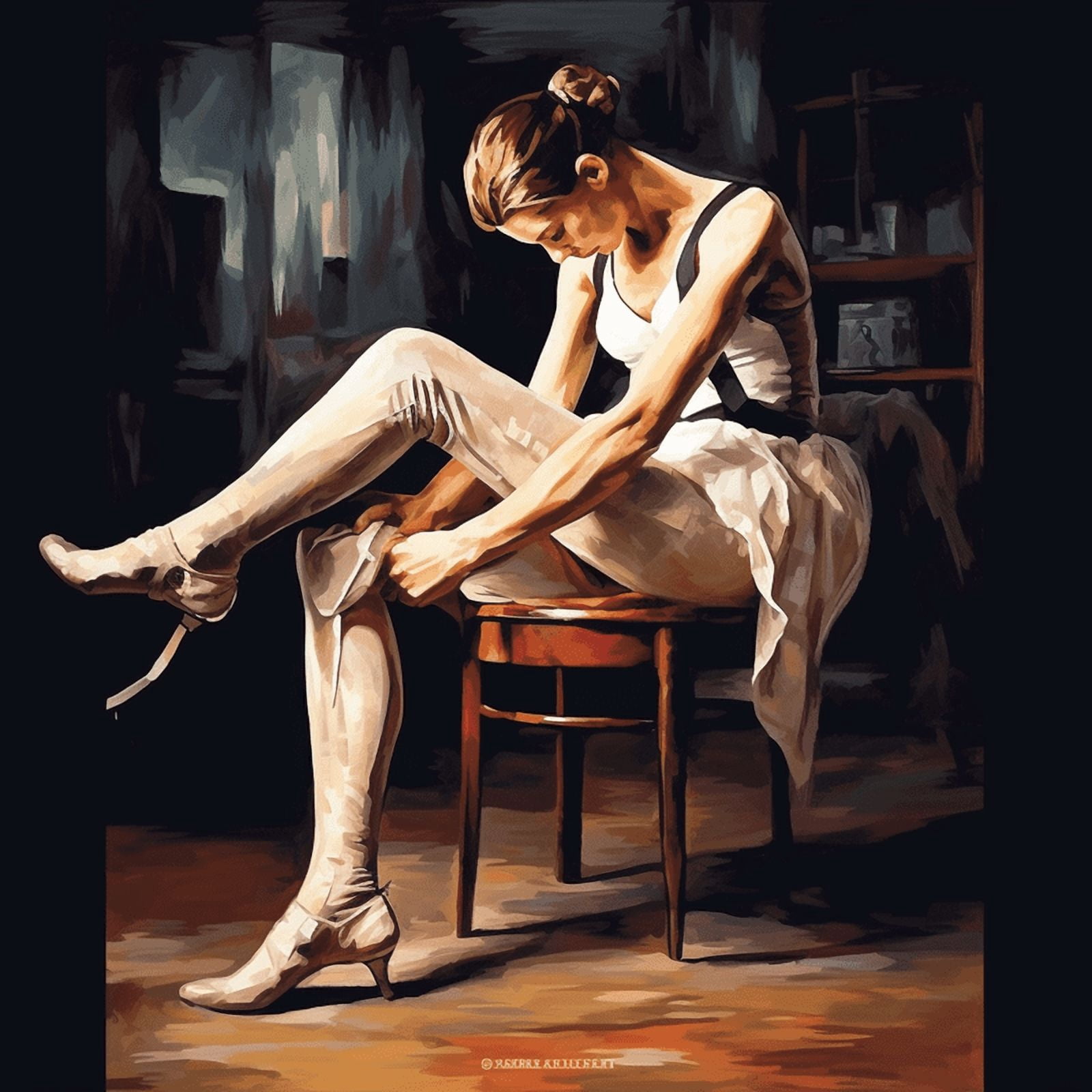 Paint by Number DIY Paint by Numbers Kit for Kids & Adults Beginner DIY Acrylic Painting Kits, 16x20 inch （Ballet Girl）