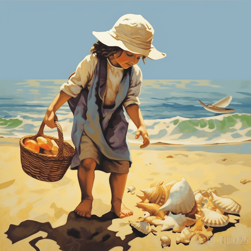 Paint by Number DIY Paint by Numbers Kit for Kids & Adults Beginner DIY Acrylic Painting Kits, 16x20 inch （Beach）