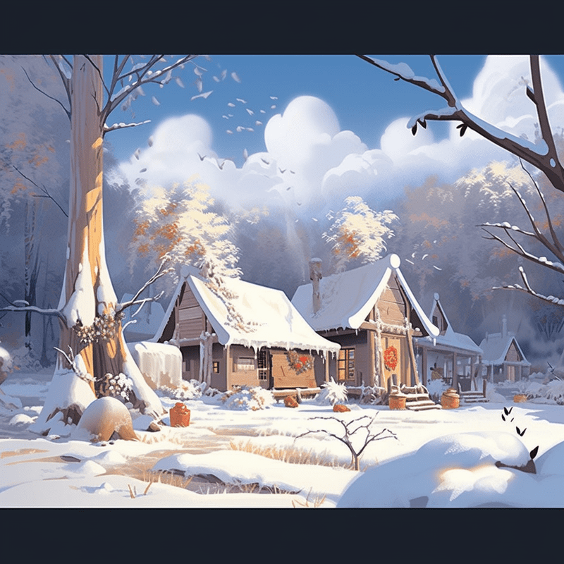 Paint by Number DIY Paint by Numbers Kit for Kids & Adults Beginner DIY Acrylic Painting Kits, 16x20 inch （Cabin In The Snow）