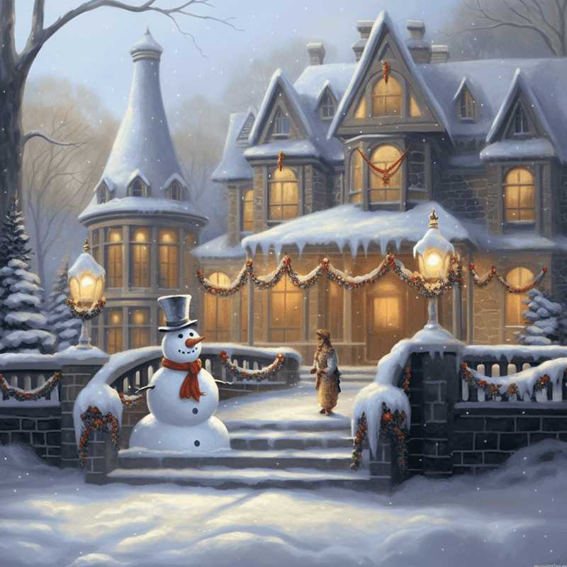 Paint by Number DIY Paint by Numbers Kit for Kids & Adults Beginner DIY Acrylic Painting Kits, 16x20 inch （Castle in the Snow）
