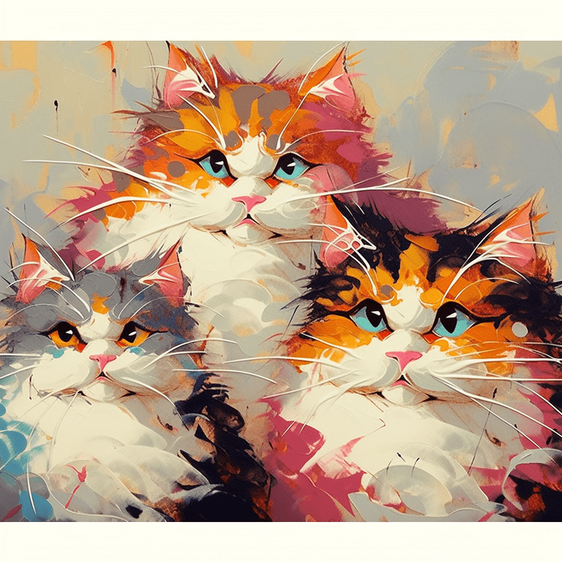 Paint by Number DIY Paint by Numbers Kit for Kids & Adults Beginner DIY Acrylic Painting Kits, 16x20 inch （Cat）