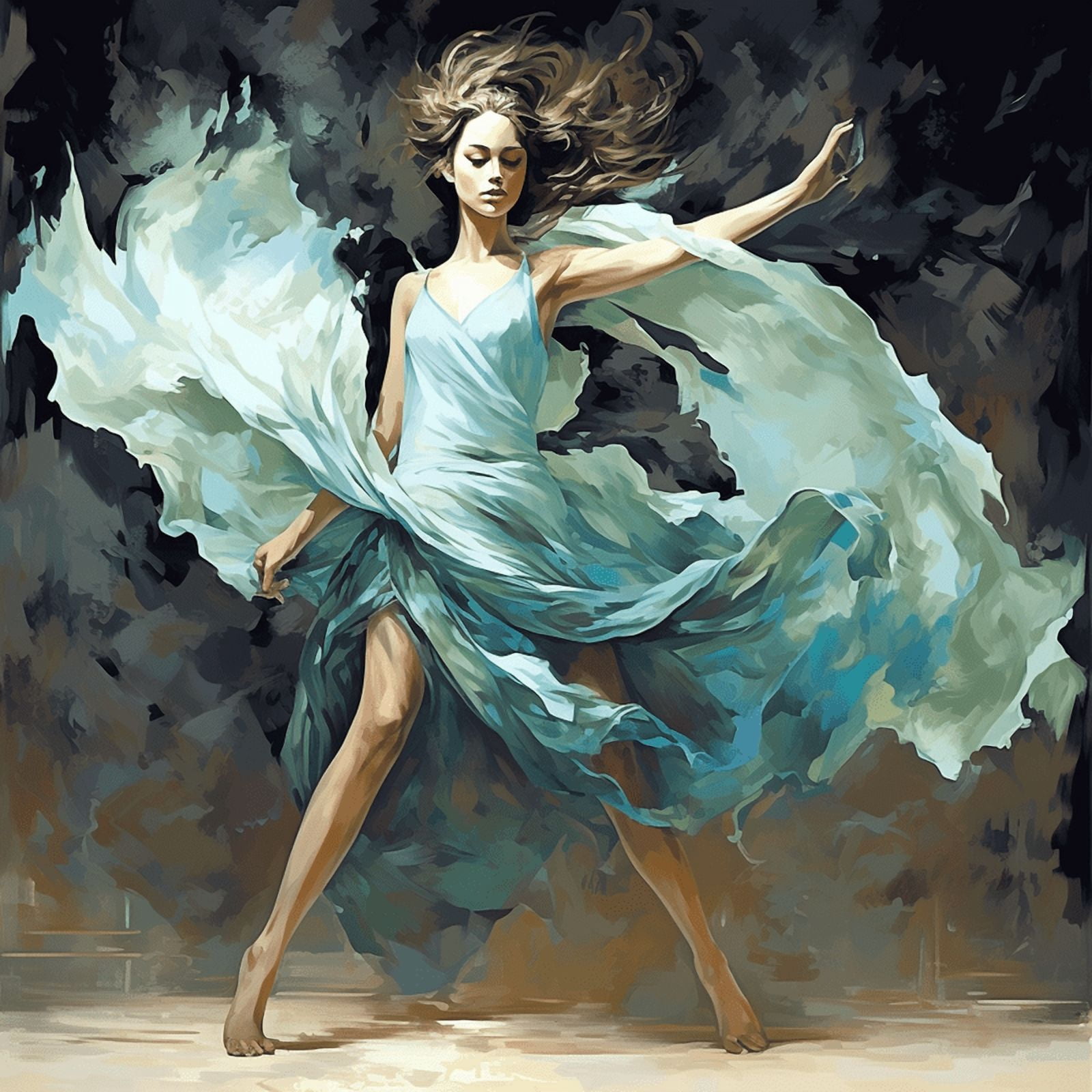 Paint by Number DIY Paint by Numbers Kit for Kids & Adults Beginner DIY Acrylic Painting Kits, 16x20 inch Christmas gifts（Dancing Girl）