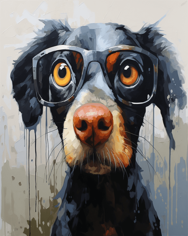 Paint by Number DIY Paint by Numbers Kit for Kids & Adults Beginner DIY Acrylic Painting Kits, 16x20 inch Christmas gifts（Dog）