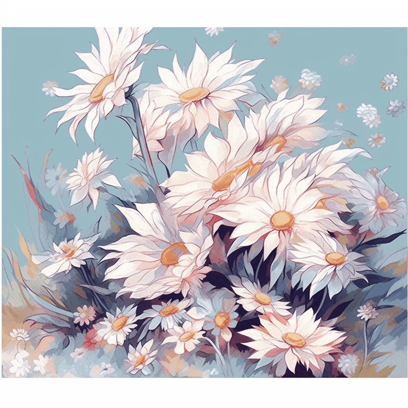 Paint by Number DIY Paint by Numbers Kit for Kids & Adults Beginner DIY Acrylic Painting Kits, 16x20 inch Christmas gifts（Flower）