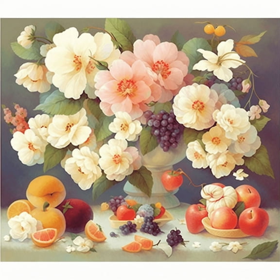 Paint by Number DIY Paint by Numbers Kit for Kids & Adults Beginner DIY Acrylic Painting Kits, 16x20 inch Christmas gifts(Flowers)