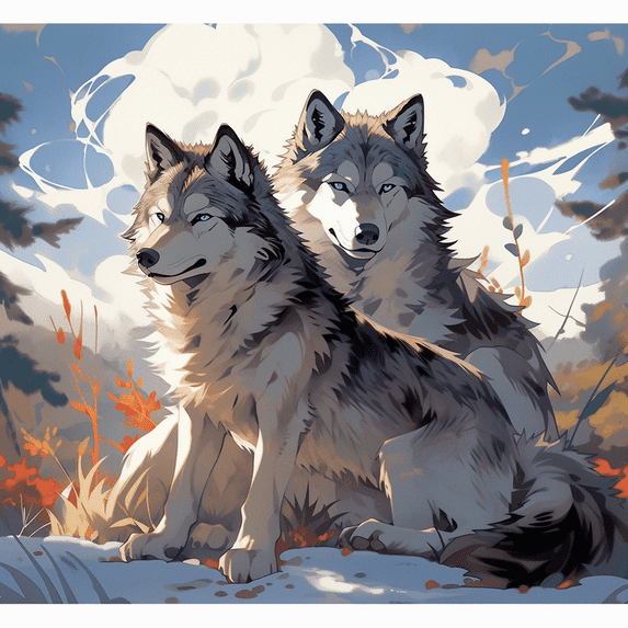 Paint by Number DIY Paint by Numbers Kit for Kids & Adults Beginner DIY Acrylic Painting Kits, 16x20 inch Christmas gifts(Wolf)