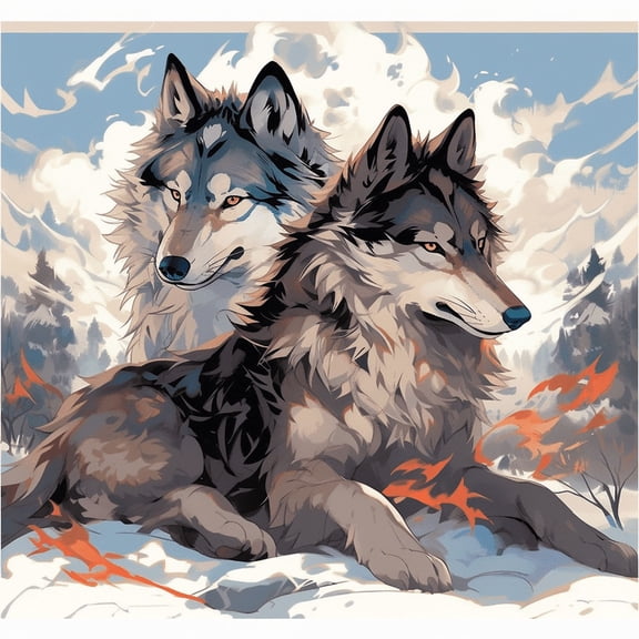 Paint by Number DIY Paint by Numbers Kit for Kids & Adults Beginner DIY Acrylic Painting Kits, 16x20 inch Christmas gifts(Wolf)