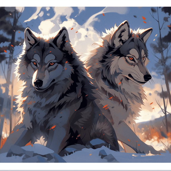 Paint by Number DIY Paint by Numbers Kit for Kids & Adults Beginner DIY Acrylic Painting Kits, 16x20 inch Christmas gifts(Wolf)