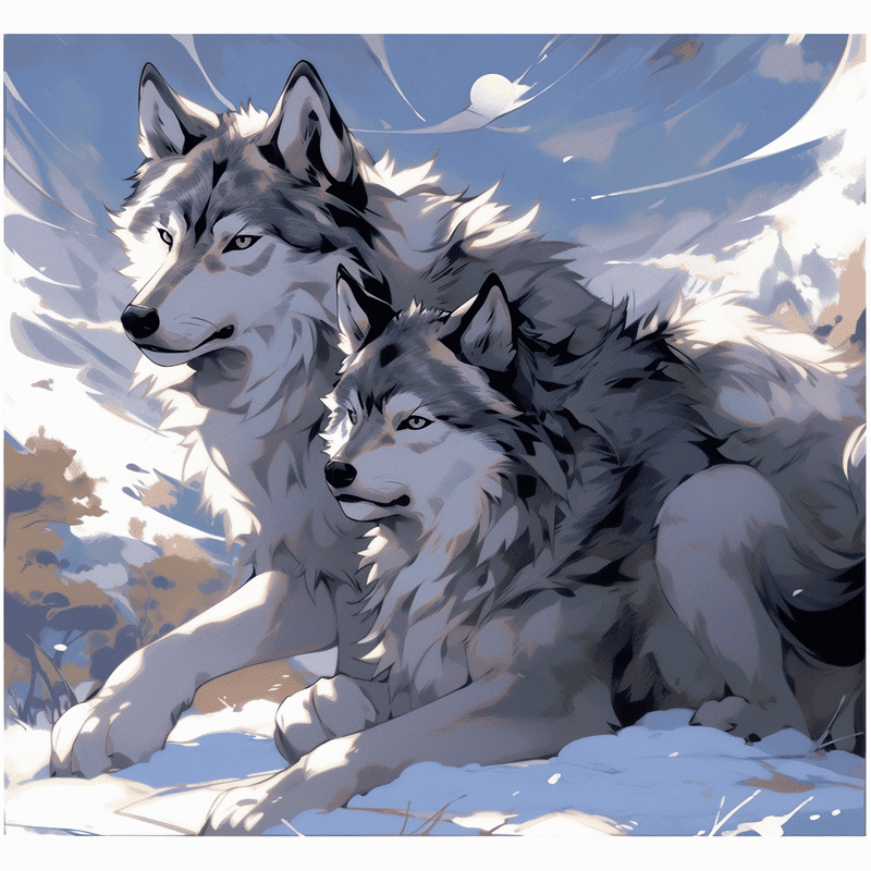 Paint by Number DIY Paint by Numbers Kit for Kids & Adults Beginner DIY Acrylic Painting Kits, 16x20 inch Christmas gifts（Wolf）