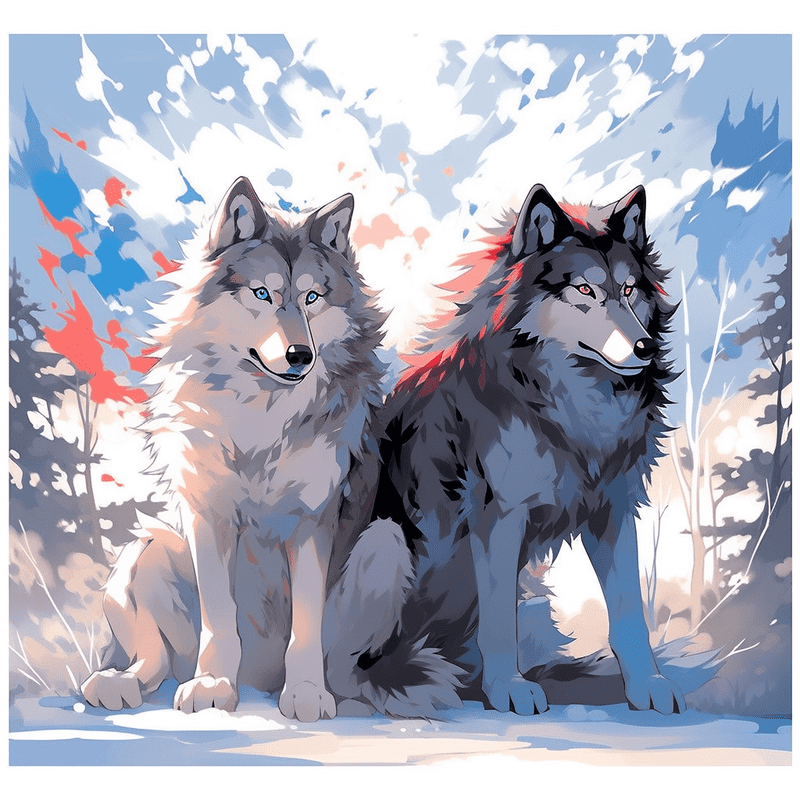 Paint by Number DIY Paint by Numbers Kit for Kids & Adults Beginner DIY Acrylic Painting Kits, 16x20 inch Christmas gifts（Wolf）