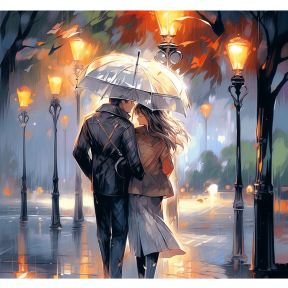 Paint by Number DIY Paint by Numbers Kit for Kids & Adults Beginner DIY Acrylic Painting Kits, 16x20 inch （Couple）