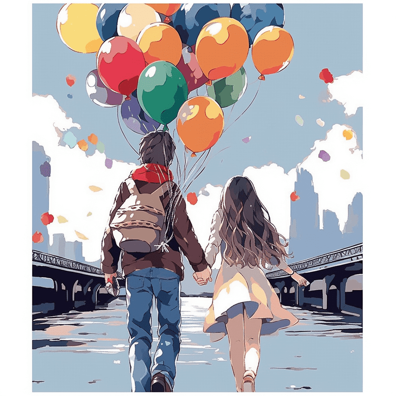 Paint by Number DIY Paint by Numbers Kit for Kids & Adults Beginner DIY Acrylic Painting Kits, 16x20 inch （Couple）
