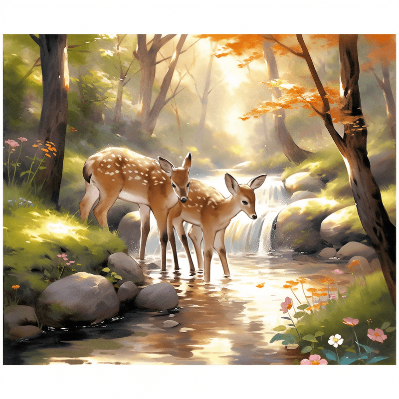 Paint by Number DIY Paint by Numbers Kit for Kids & Adults Beginner DIY Acrylic Painting Kits, 16x20 inch （Deer）