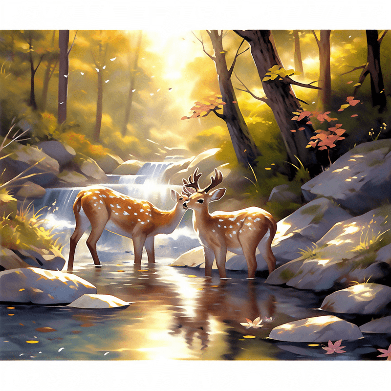Paint by Number DIY Paint by Numbers Kit for Kids & Adults Beginner DIY Acrylic Painting Kits, 16x20 inch （Deer）