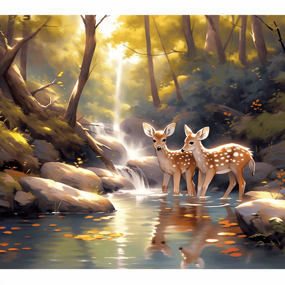 Paint by Number DIY Paint by Numbers Kit for Kids & Adults Beginner DIY Acrylic Painting Kits, 16x20 inch (Deer)