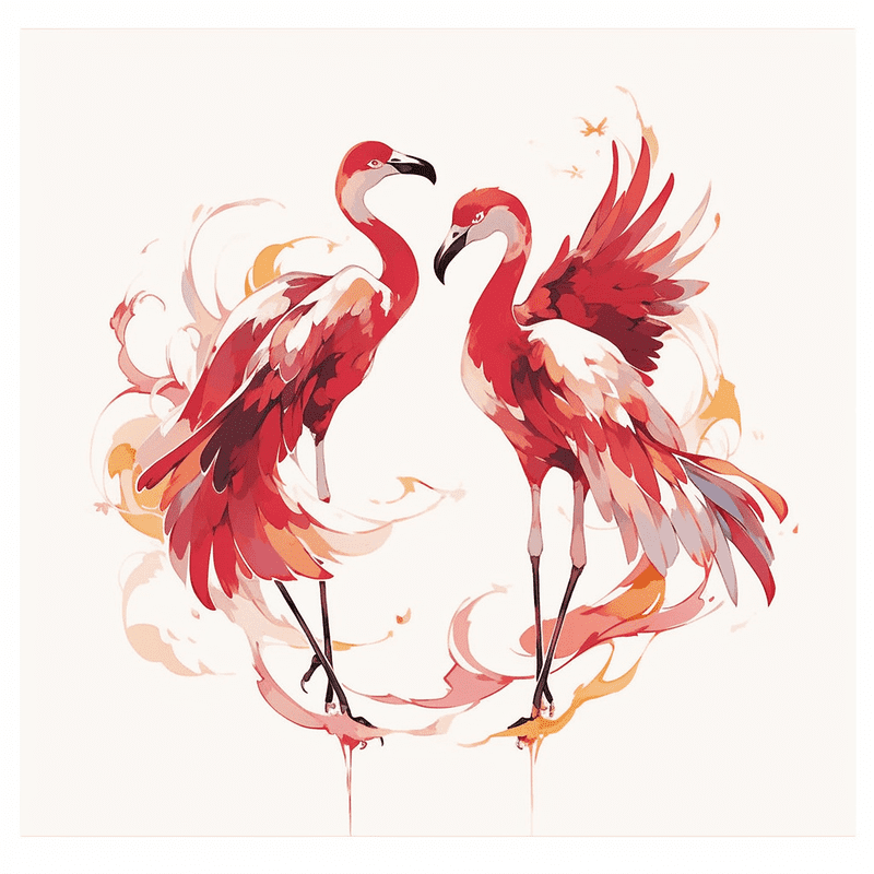 Paint by Number DIY Paint by Numbers Kit for Kids & Adults Beginner DIY Acrylic Painting Kits, 16x20 inch （Flamingo）