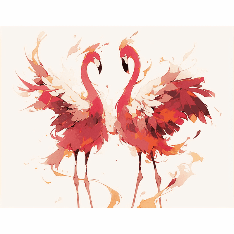 Paint by Number DIY Paint by Numbers Kit for Kids & Adults Beginner DIY Acrylic Painting Kits, 16x20 inch （Flamingo）