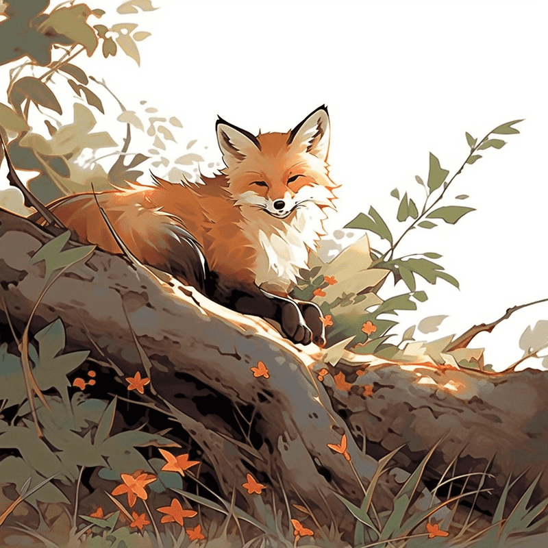 Paint by Number DIY Paint by Numbers Kit for Kids & Adults Beginner DIY Acrylic Painting Kits, 16x20 inch （Fox）