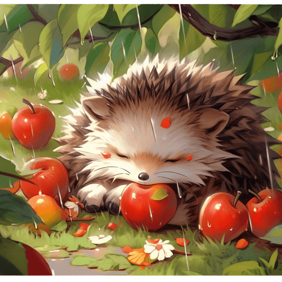 Paint by Number DIY Paint by Numbers Kit for Kids & Adults Beginner DIY Acrylic Painting Kits, 16x20 inch （Hedgehog）