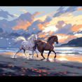 thumbnail image 1 of Paint by Number DIY Paint by Numbers Kit for Kids & Adults Beginner DIY Acrylic Painting Kits, 16x20 inch （Horse）, 1 of 6