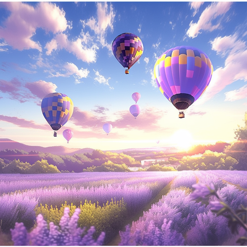 Paint by Number DIY Paint by Numbers Kit for Kids & Adults Beginner DIY Acrylic Painting Kits, 16x20 inch （Lavender Hot Air Balloon）