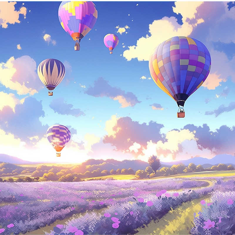 Paint by Number DIY Paint by Numbers Kit for Kids & Adults Beginner DIY Acrylic Painting Kits, 16x20 inch （Lavender Hot Air Balloon）