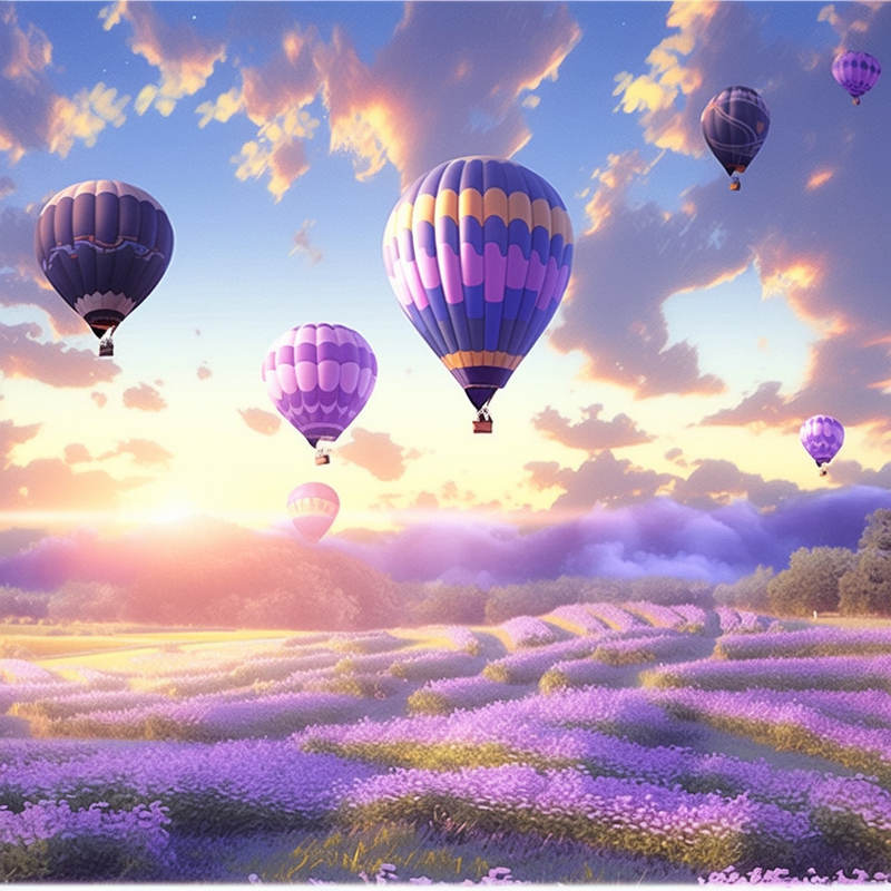 Paint by Number DIY Paint by Numbers Kit for Kids & Adults Beginner DIY Acrylic Painting Kits, 16x20 inch （Lavender Hot Air Balloon）