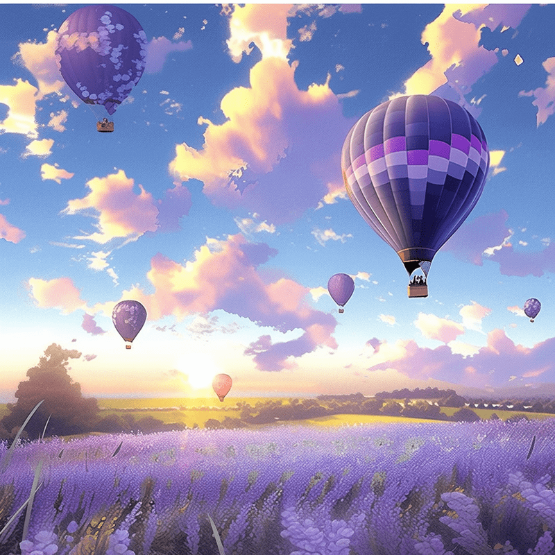 Paint by Number DIY Paint by Numbers Kit for Kids & Adults Beginner DIY Acrylic Painting Kits, 16x20 inch （Lavender Hot Air Balloon）