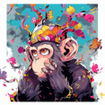 thumbnail image 1 of Paint by Number DIY Paint by Numbers Kit for Kids & Adults Beginner DIY Acrylic Painting Kits, 16x20 inch （Monkey）, 1 of 6
