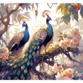 thumbnail image 1 of Paint by Number DIY Paint by Numbers Kit for Kids & Adults Beginner DIY Acrylic Painting Kits, 16x20 inch （Peacock）, 1 of 6