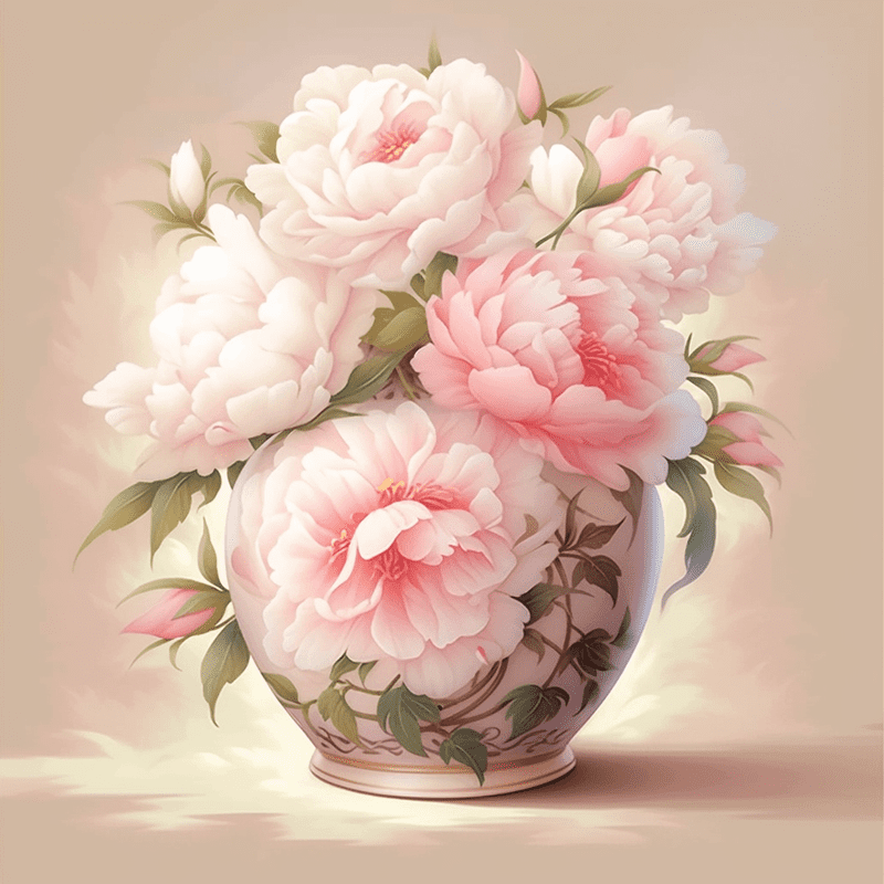 Paint by Number DIY Paint by Numbers Kit for Kids & Adults Beginner DIY Acrylic Painting Kits, 16x20 inch （Peony）