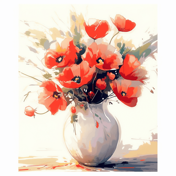 Paint by Number DIY Paint by Numbers Kit for Kids & Adults Beginner DIY Acrylic Painting Kits, 16x20 inch （Pot Plants）