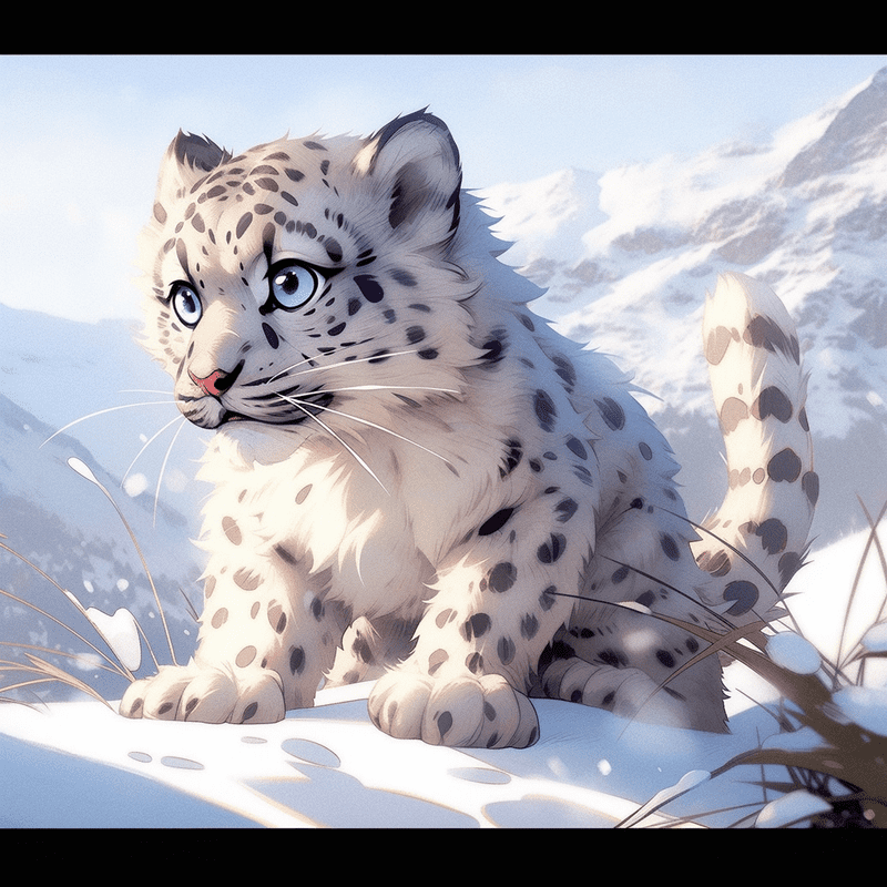 Paint by Number DIY Paint by Numbers Kit for Kids & Adults Beginner DIY Acrylic Painting Kits, 16x20 inch （Snow Leopard）