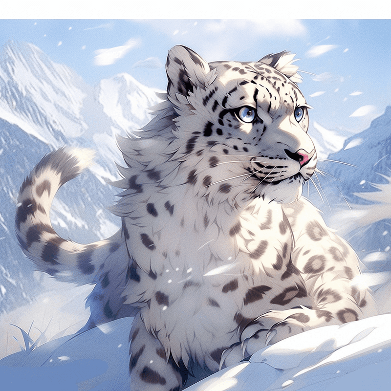 Paint by Number DIY Paint by Numbers Kit for Kids & Adults Beginner DIY Acrylic Painting Kits, 16x20 inch （Snow Leopard）
