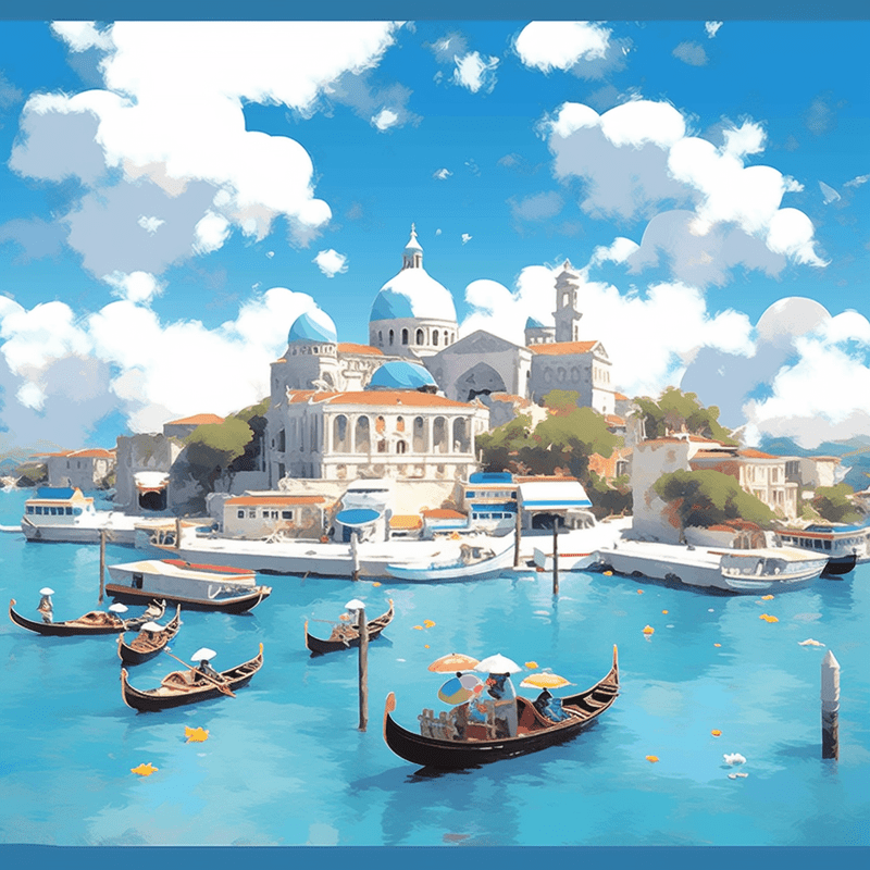 Paint by Number DIY Paint by Numbers Kit for Kids & Adults Beginner DIY Acrylic Painting Kits, 16x20 inch （Venice on the Water）