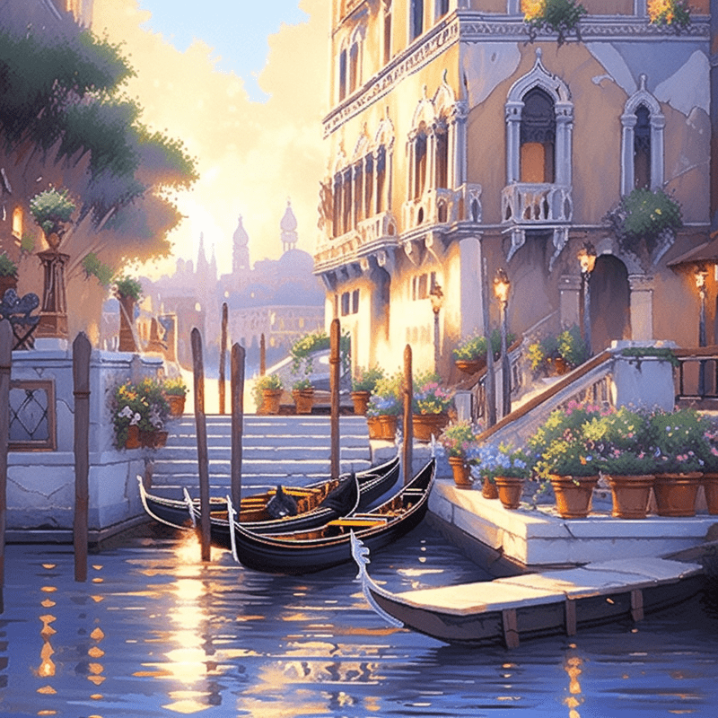Paint by Number DIY Paint by Numbers Kit for Kids & Adults Beginner DIY Acrylic Painting Kits, 16x20 inch （Venice）
