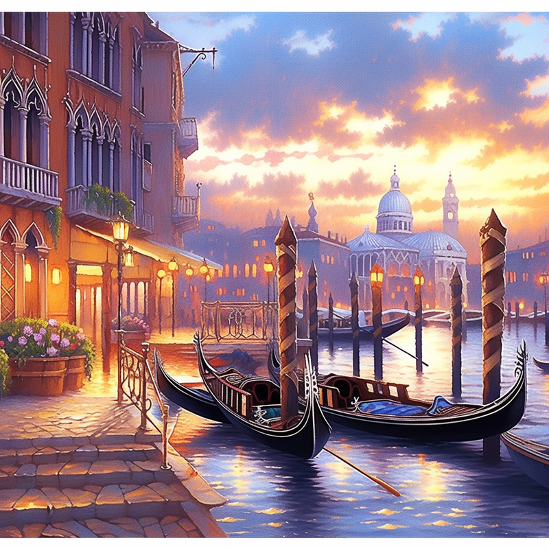 Paint by Number DIY Paint by Numbers Kit for Kids & Adults Beginner DIY Acrylic Painting Kits, 16x20 inch （Venice）