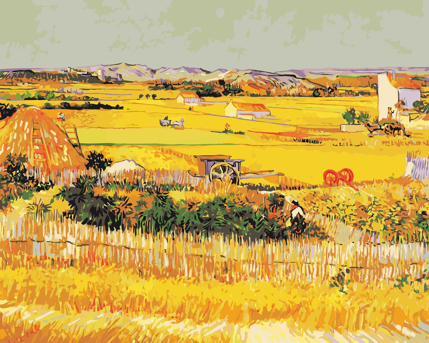 Van Gogh Self Portrait Paint By Numbers Kit - DIY Art For Adults, 16x20 Inch Linen Canvas, Framed Or Unframed Options