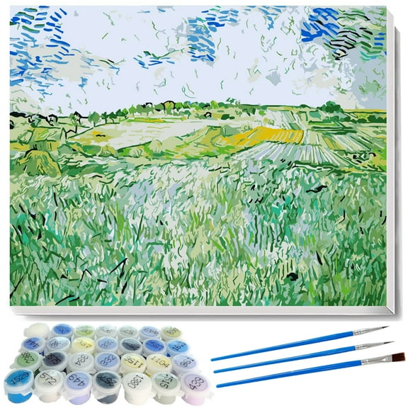 Paint by Number Kits, Vincent Van Gogh Masterpiece Series Oil Painting Art Works DIY for Adults Kids Beginner 40x50cm, Unframed (Orvison Plains)