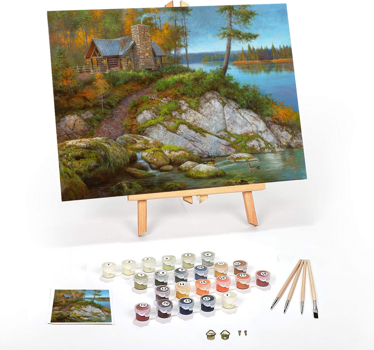 Paint by Number for Adults Beginner: Complete Pre-Framed DIY Kit on ...