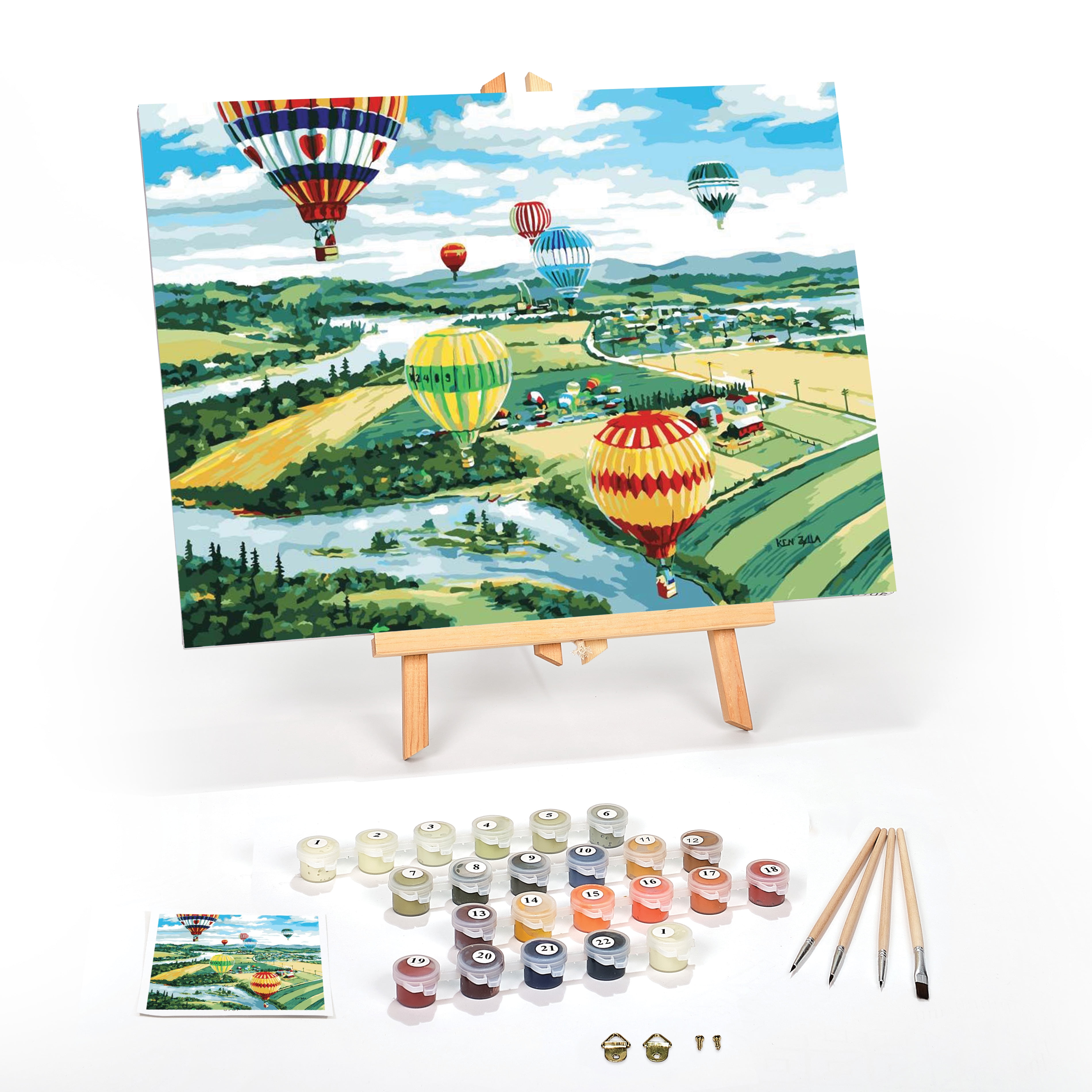 Fuinkqe 4 Pack Paint by Numbers for Adults and Kids Beginner,  Landscape-Beach DIY Acrylic Painting Paint by Numbers Kits on Canvas for  Kids Ages
