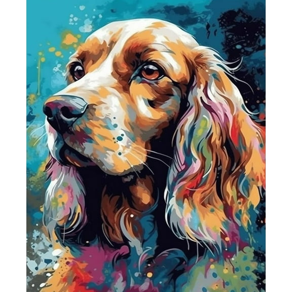 Paint by Numbers Kit for Adults-Cocker Spaniel (2)- Beginner Oil Paingting Kits Drawing DIY Acrylic Arts Craft Kit Gift for Home Decor 16x20 Inch-