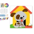 thumbnail image 1 of Paint by Numbers Set for Adult Beginners, 8x8 Inch DIY Oil Paint by Numbers for Kids with Frame for Home Decoration (Cartoon Dog), 1 of 4