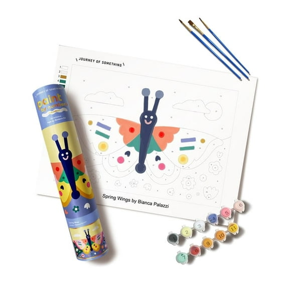 Spring Wings Paint by Numbers Kit - Easy & Fun Painting Set for Kids Ages 5 to 12, (Hardcover)